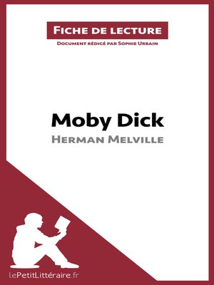cover image of Moby Dick d'Herman Melville (Fiche de lecture)